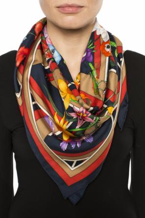 'flora snake chevron' shawl, zdjęcie 2 'flora snake chevron' shawl od Gucci